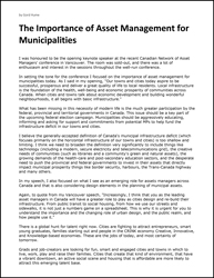 The Importance of Asset Management for Municipalities