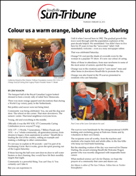 Colour us a warm orange, label us caring, sharing
